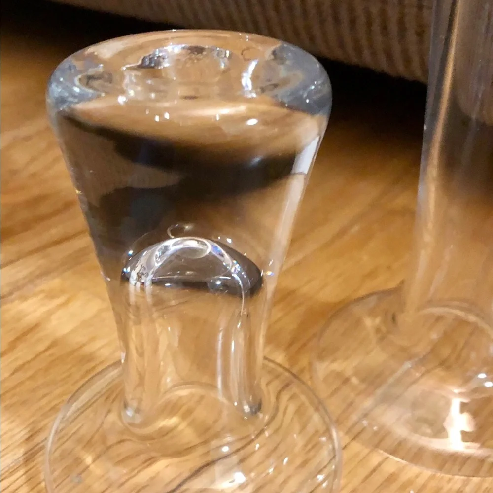Lenox Fine Crystal Rhythm Taper Or Pillar Candlesticks Set of 2